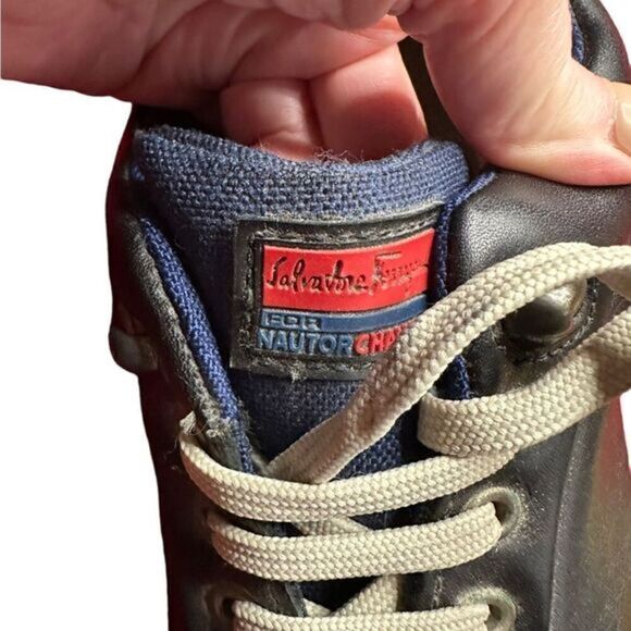 Rare Salvatore Ferragamo black leather sneakers women’s size 8. GUC - Picture 5 of 15